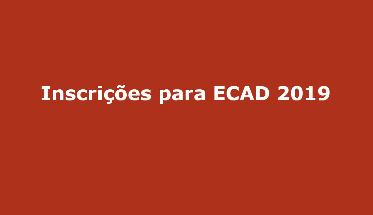 Inscrições para ECAD 2019 Campo Grande MS